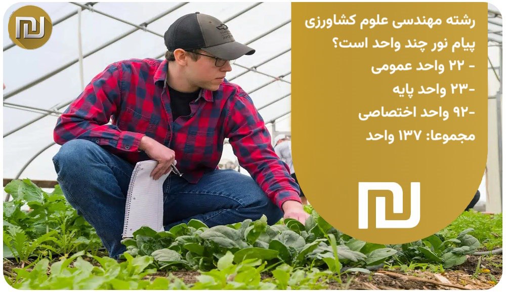 رشته مهندسی علوم کشاورزی پیام نور چند واحد است؟